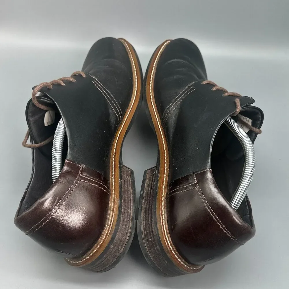Noat Chief Oxford Mens 13 Black Walnut Leather Dress Shoe Lace-Up Casual Comfort